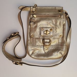 Juicy Couture gold leather crossbody bag